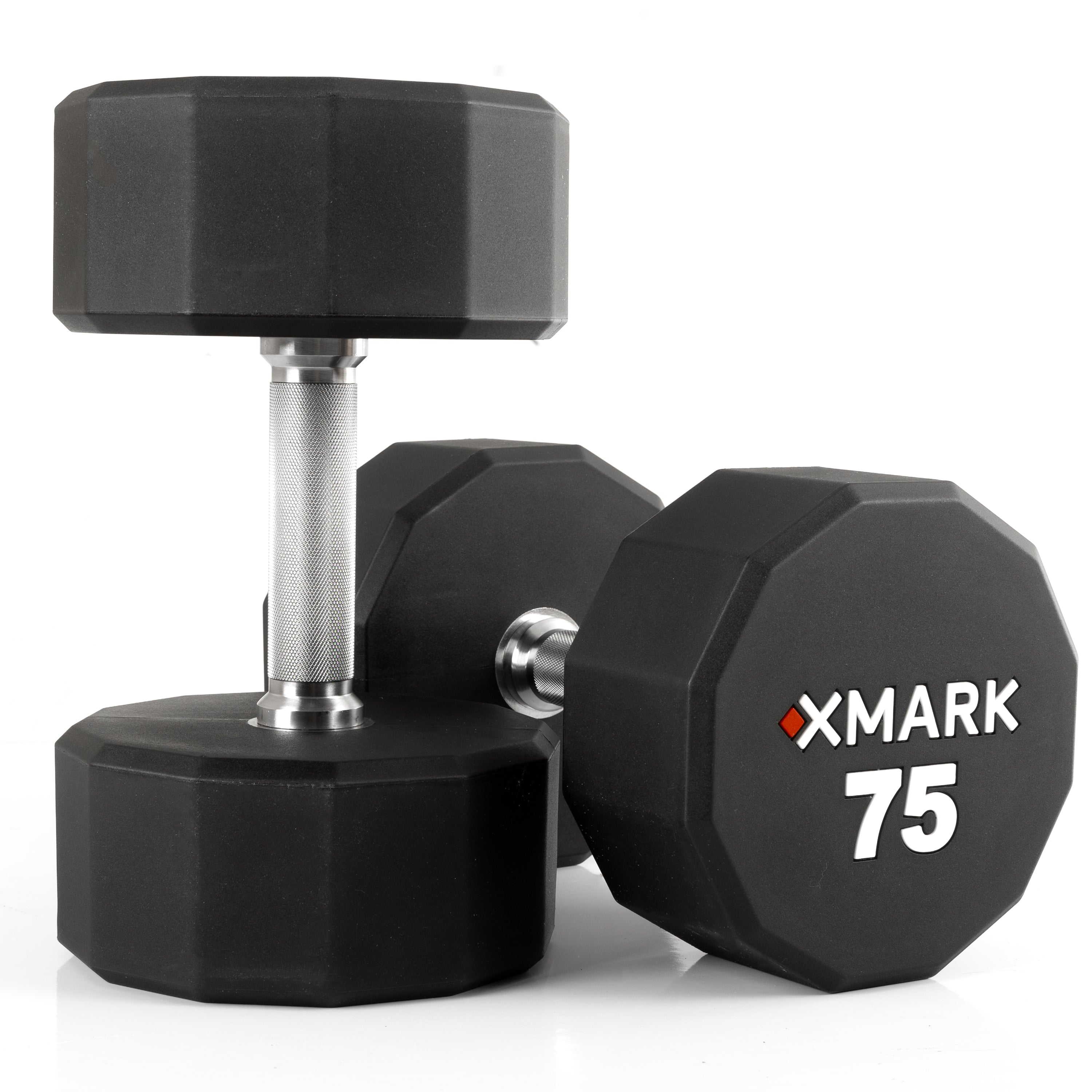 Commercial 12-Sided Urethane Dumbbells (5 to 75 lbs Pairs)