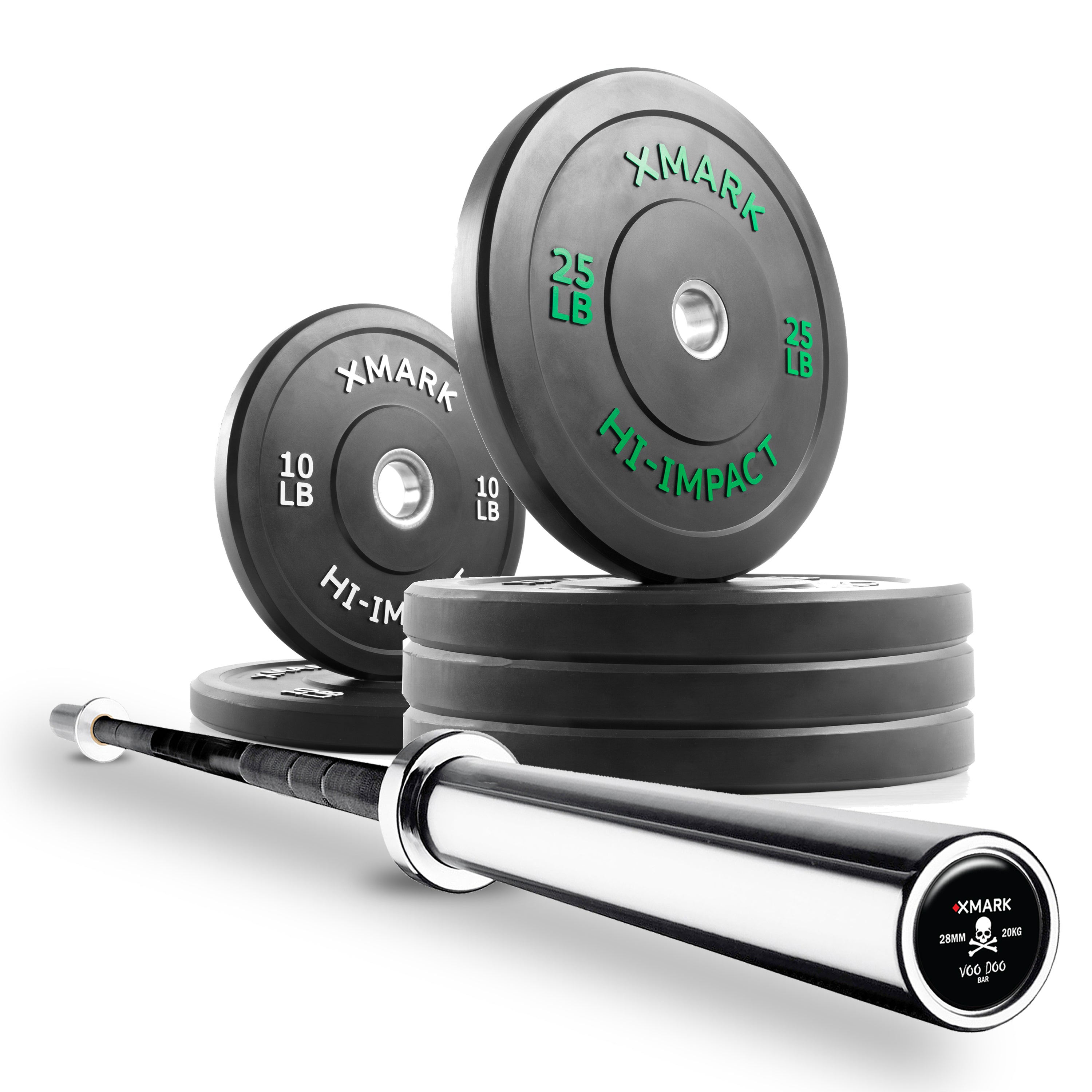 Bumper Plate Sets with Bar Builder