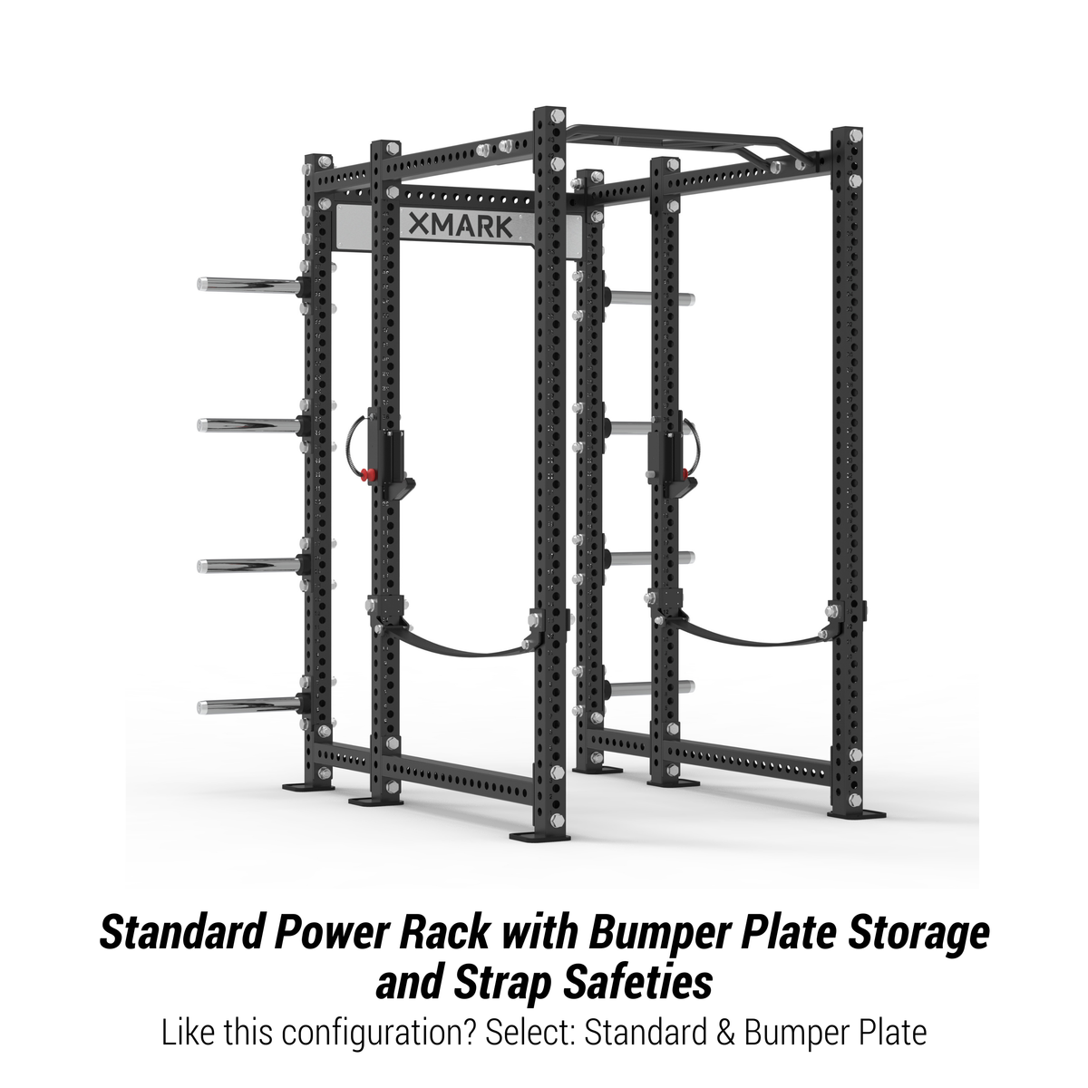 Power Rack w/ Storage & Strap Safeties | Home Gym Power Rack | XMARK