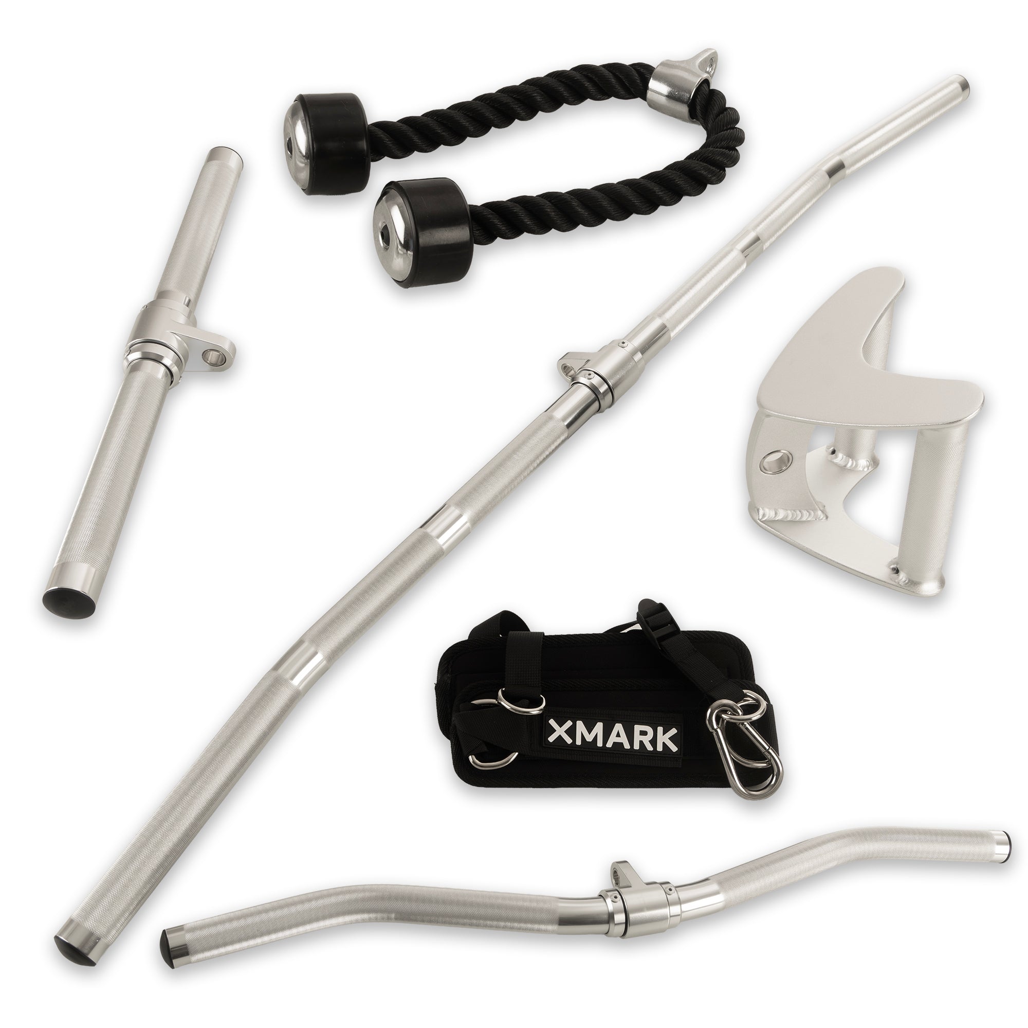 Aluminum Cable Machine Attachment Set With Lat Pulldown Bar