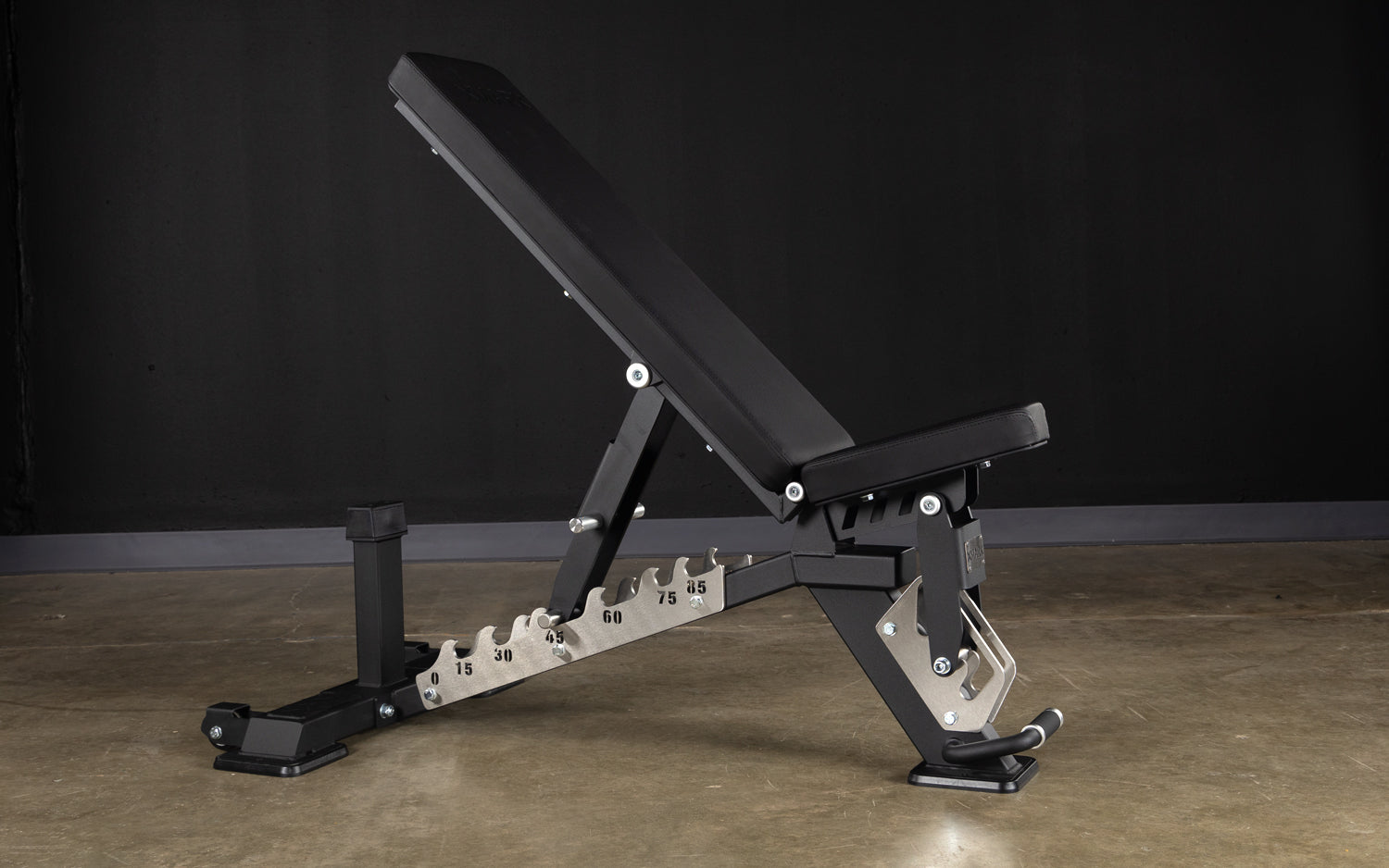 XM-9070 from the side in the incline position.