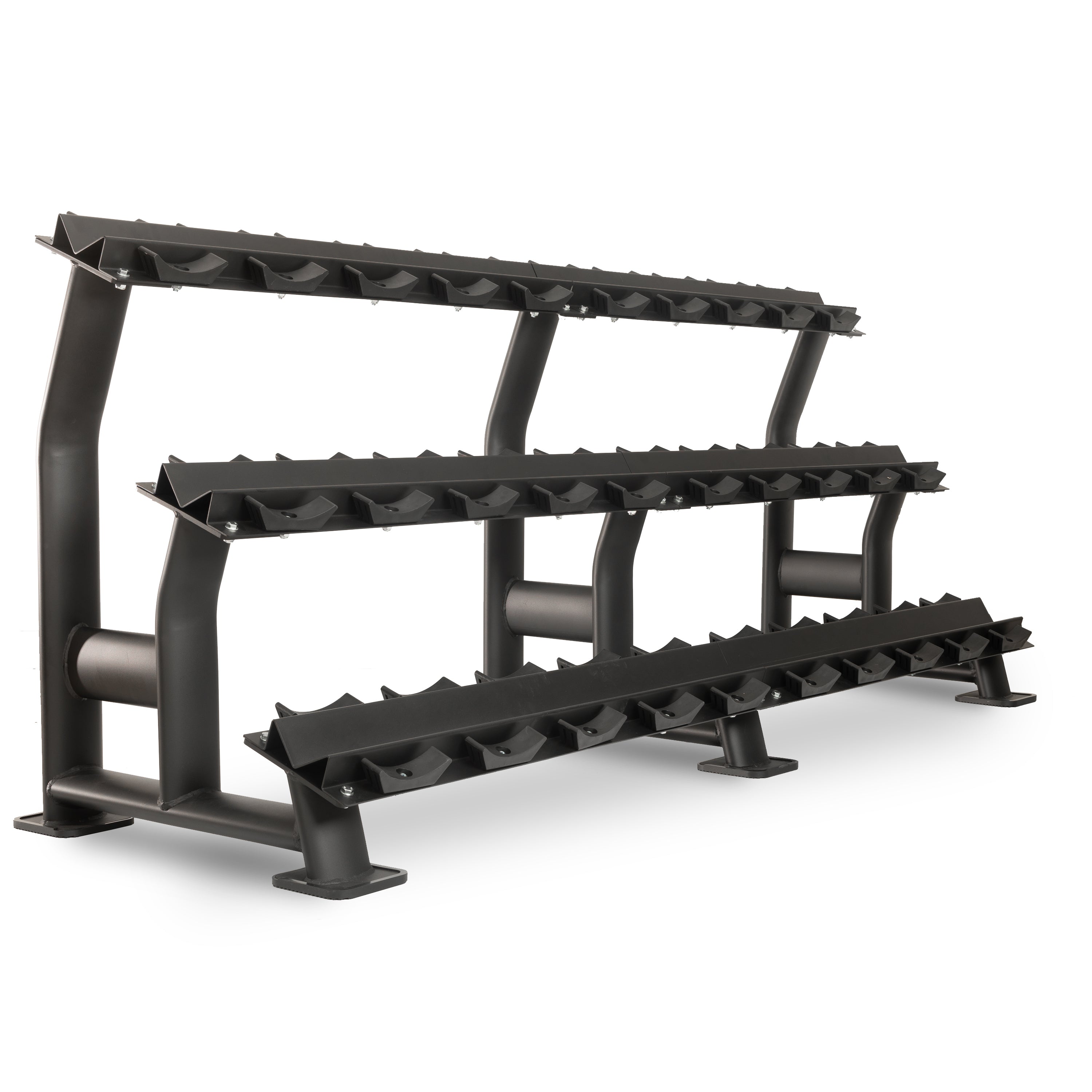 Commercial 3-Tier Dumbbell Racks - 15 Dumbbell Pairs