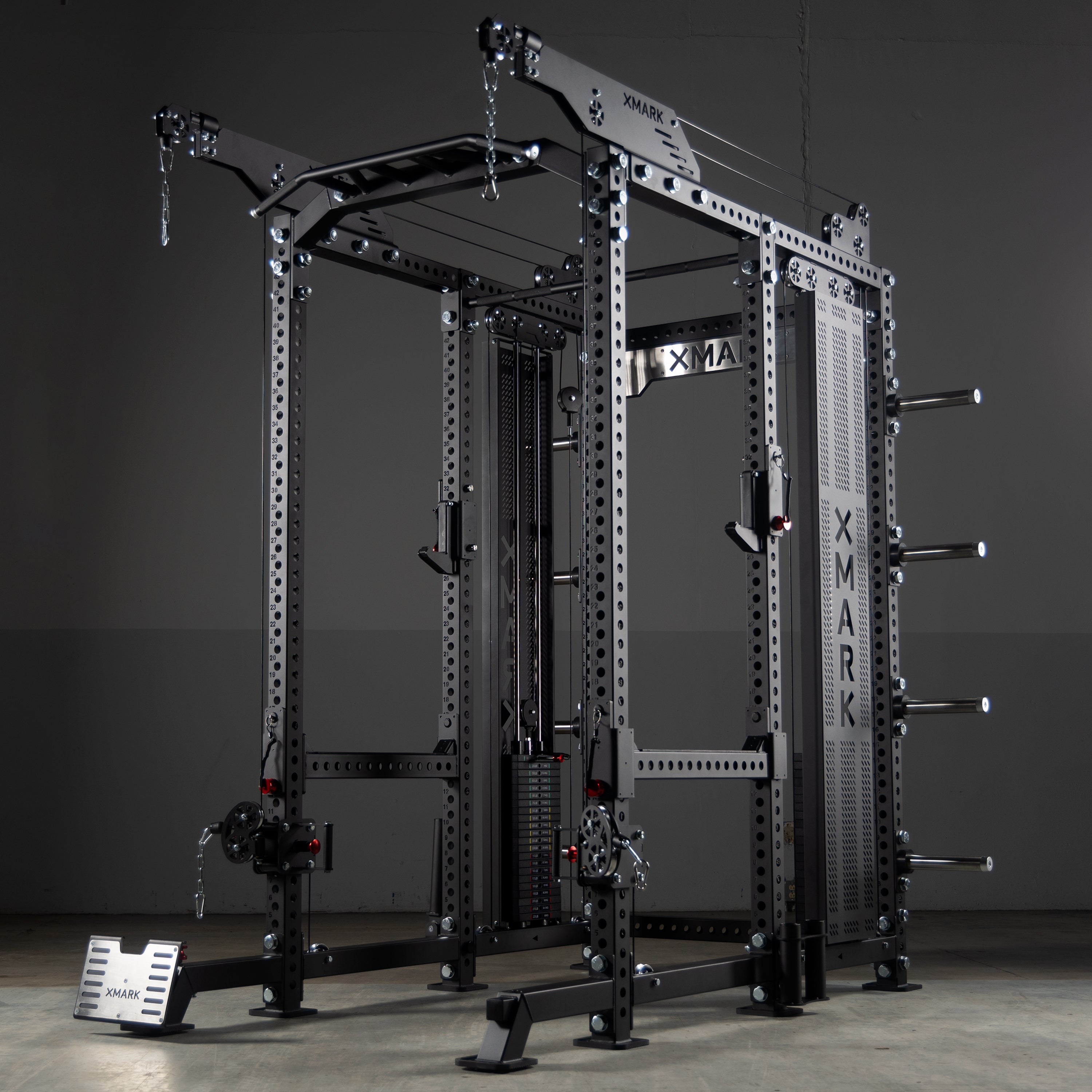 Gym Rack Machine Types Commercial Power Rack with Pulley System | Home Gym Equipment | XMARK