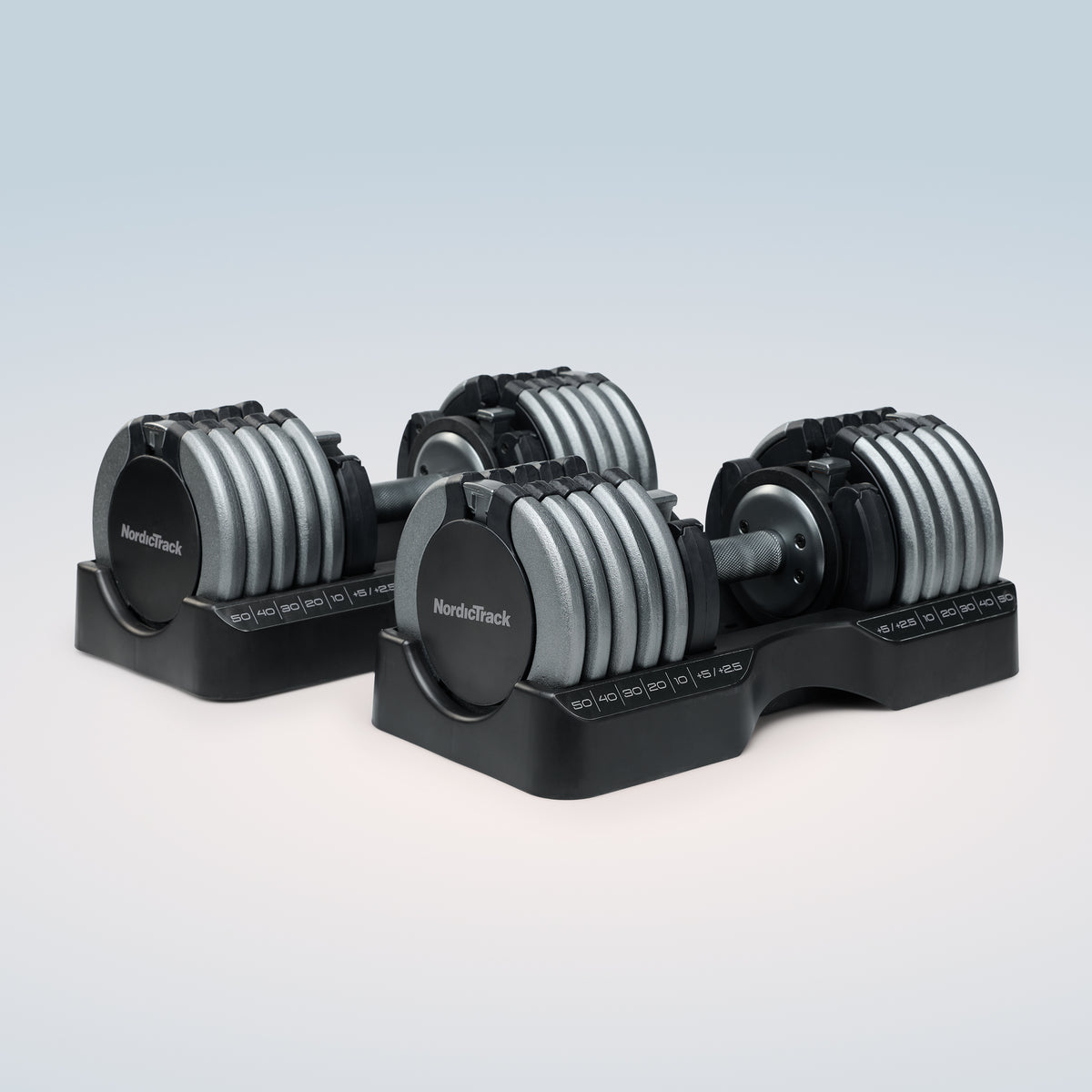Pair of NordicTrack Adjustable dumbbells