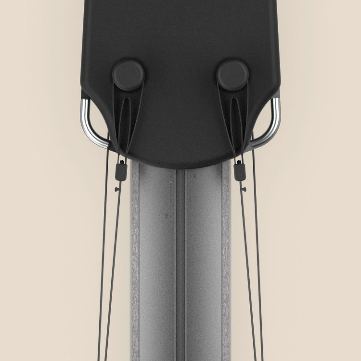 Pilates reform, closeup of head rest and cables.