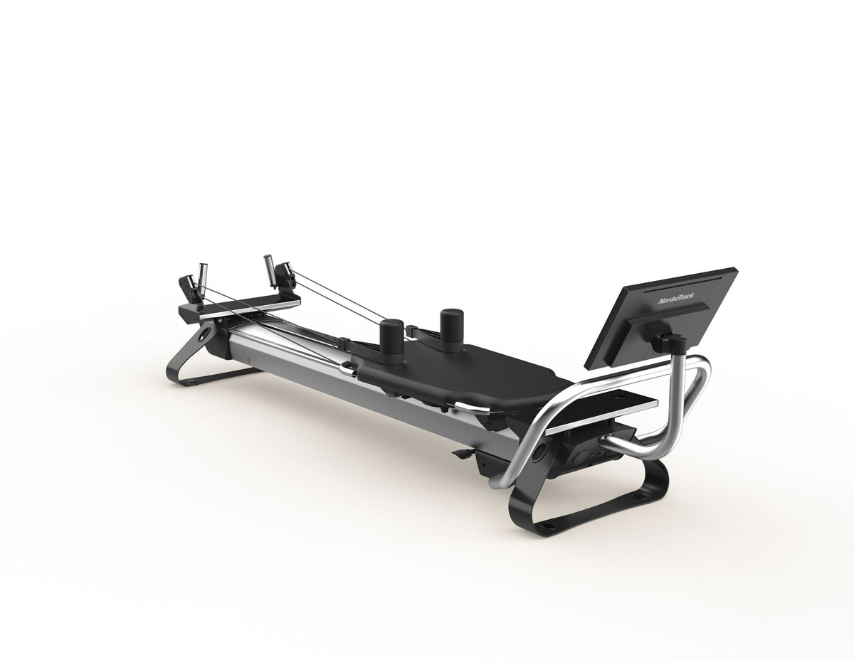 NordicTrack Ultra 1 Reform Rx-S smart Pilates reformer shown from the back right