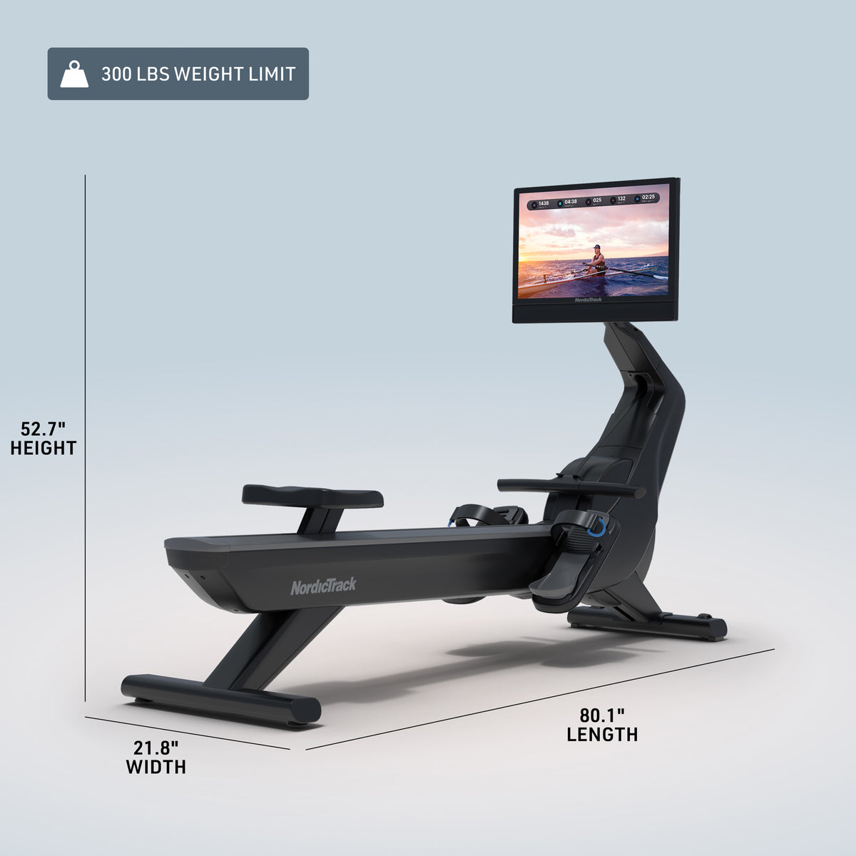 NordicTrack RW900 rowing machine, alternate view