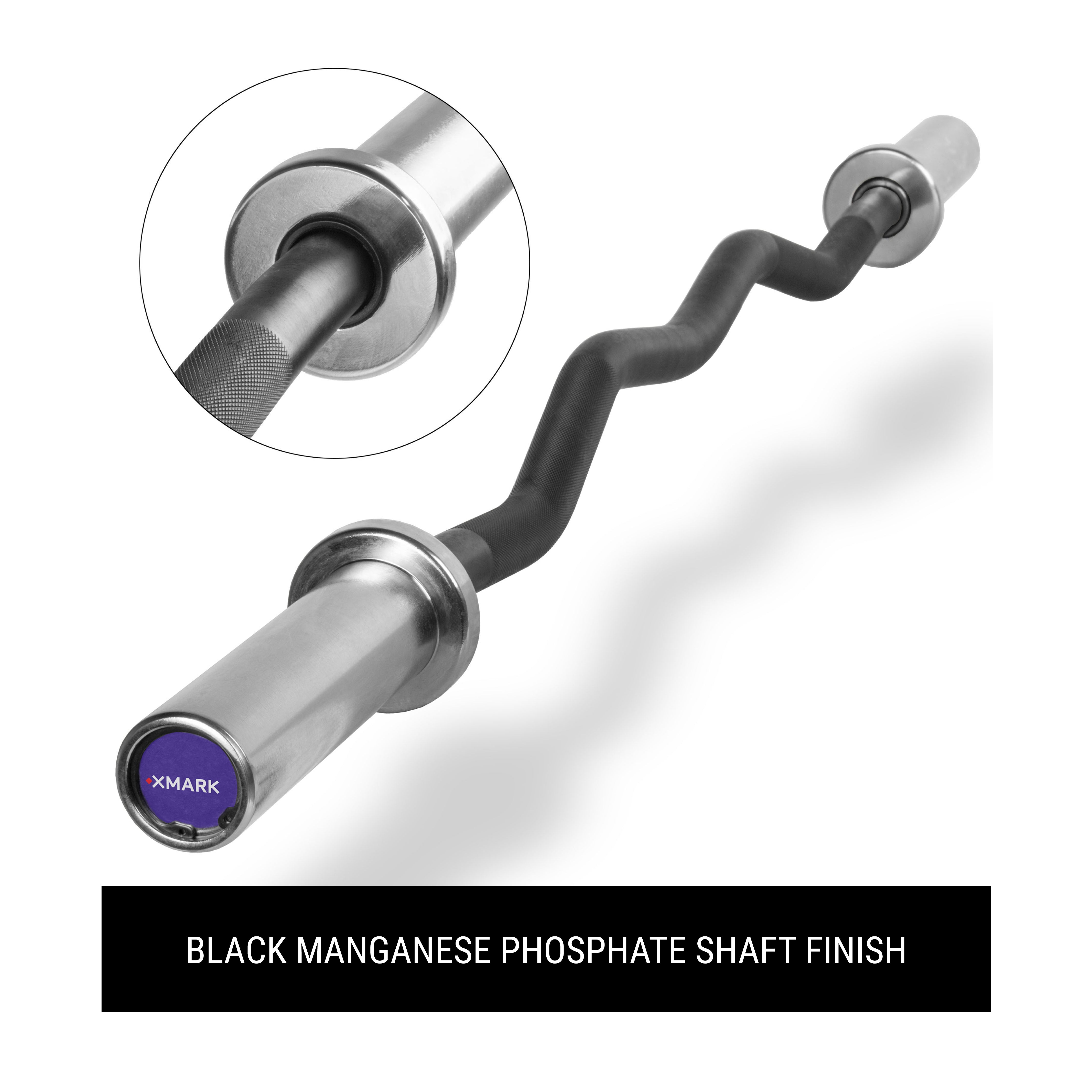 Black EZ Curl barbell 