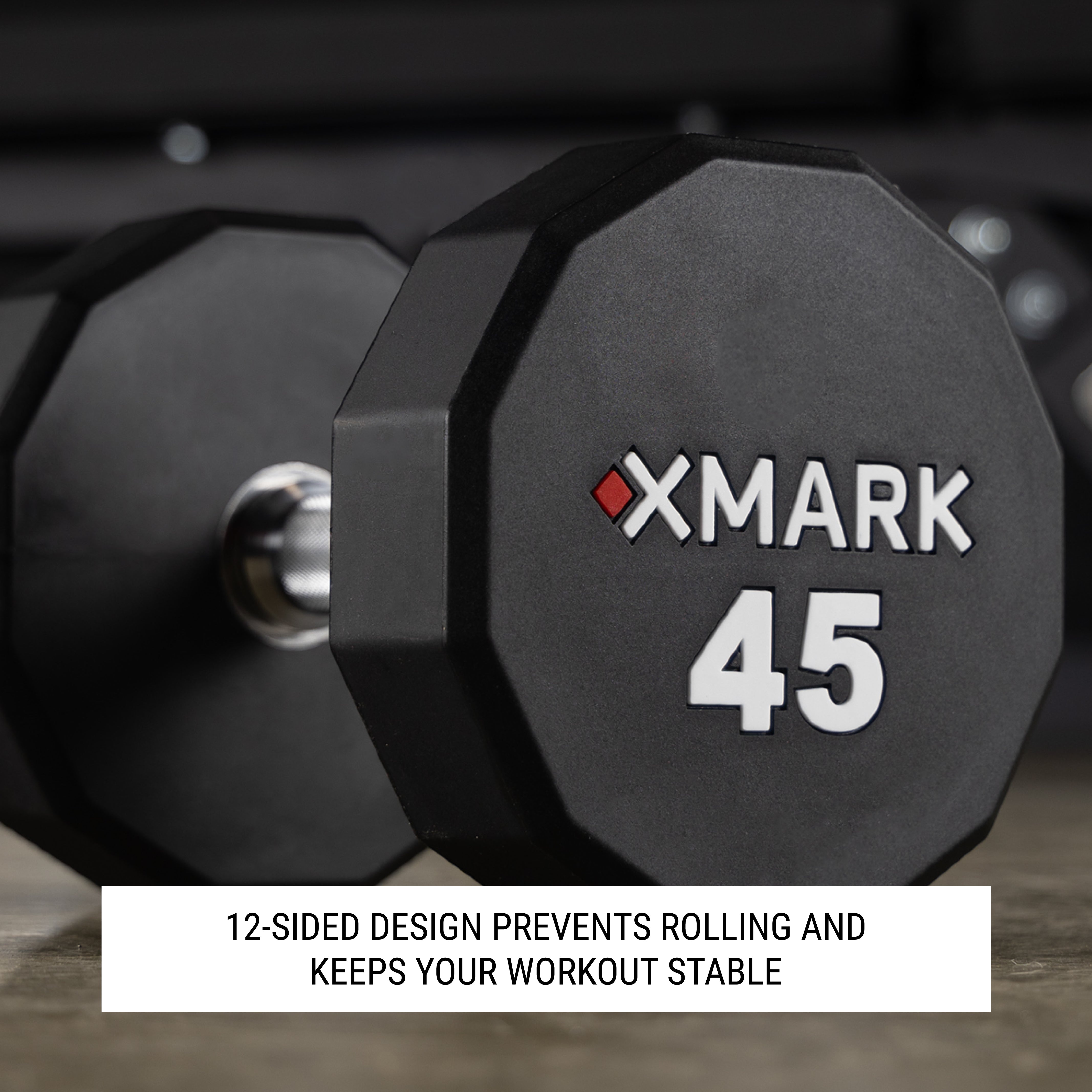 12-Sided 45lb dumbbell 