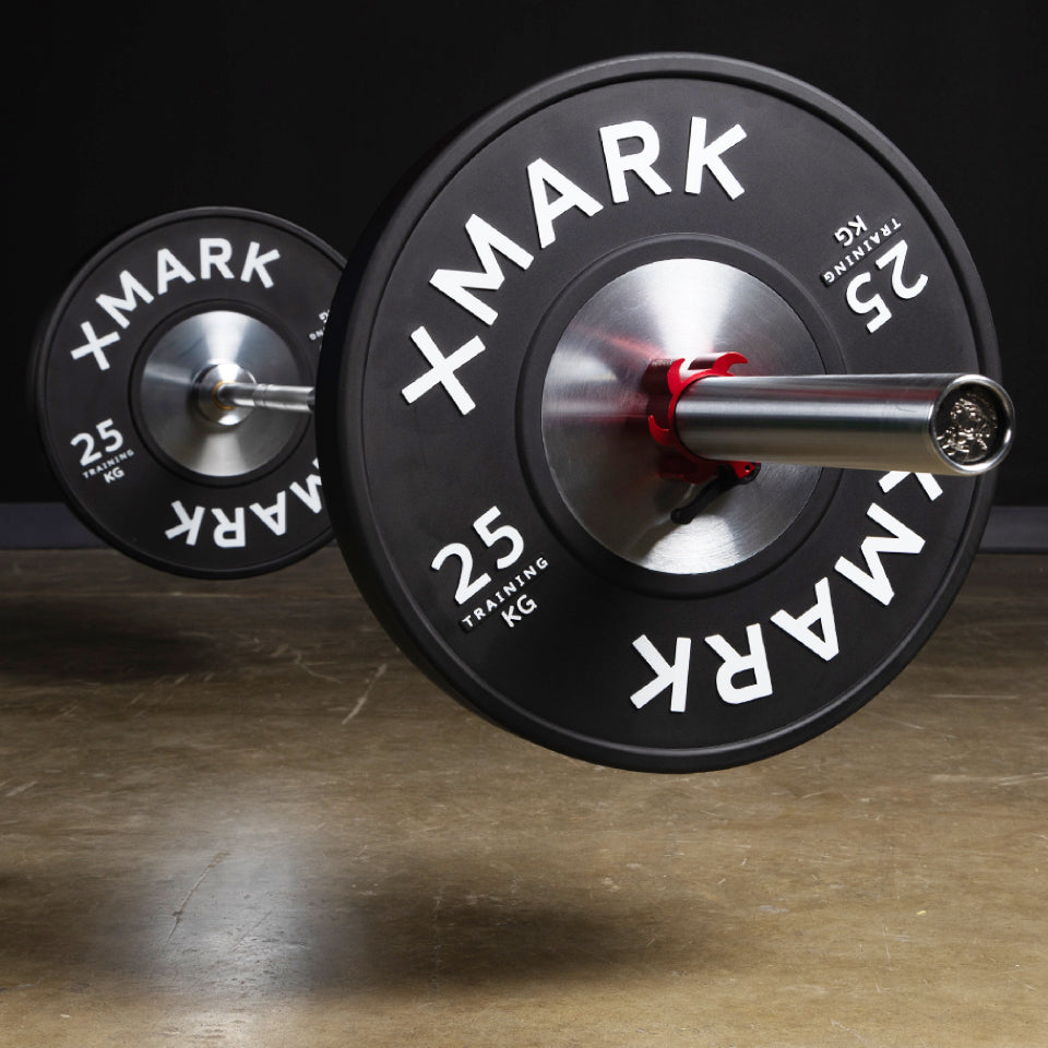 barbell with plates being dropped
