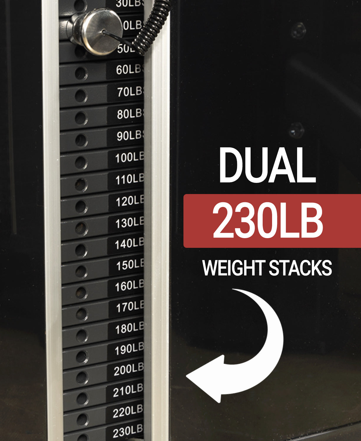 Weight Stack Machine Simple Functional Trainer With Dual 230 lb Weight Stacks – XMARK